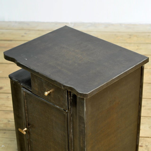 Iron Bedside Table, 1930 For Sale - Image 6 of 11