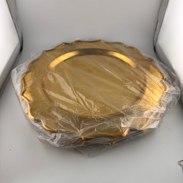 Contemporary Brass Charger Plates For Sale In Milwaukee - Image 6 of 7