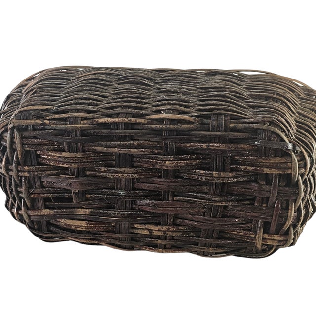 Chinese Woven Willow Oil Container Basket 25" For Sale - Image 10 of 10
