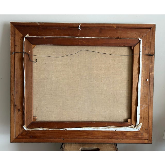 Celadon Vintage 1970’s Impressionist Framed Still Life Oil Painting With Flowers and Fruit For Sale - Image 8 of 8