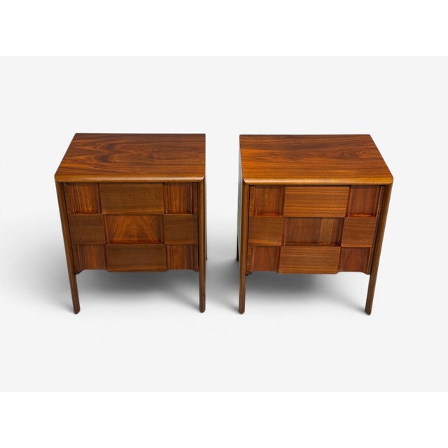 Brown Edmond J. Spence, Sculptural Nightstands, Walnut, Sweden, 1950s For Sale - Image 8 of 14