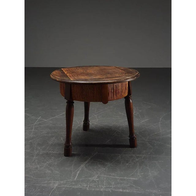 Decorative Rush Side Table, 1950s For Sale - Image 6 of 12
