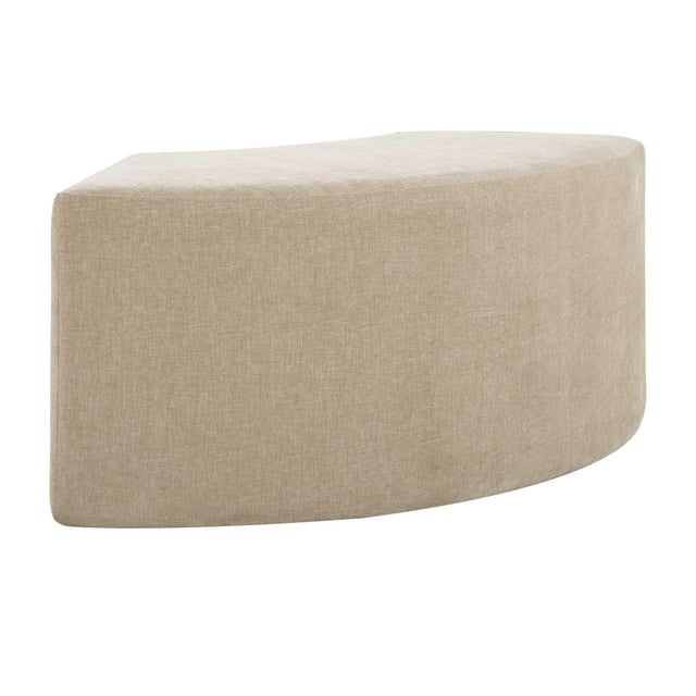 Sand Khai Rounded Plush Dining Bench For Sale - Image 8 of 11