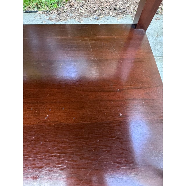 Mid-Century Mersman Mahogany End Table With Fluted Corner Blocks For Sale In Chicago - Image 6 of 9