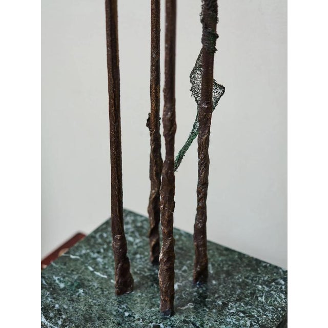 Modern Figural Sculpture on Pedestal For Sale - Image 4 of 9