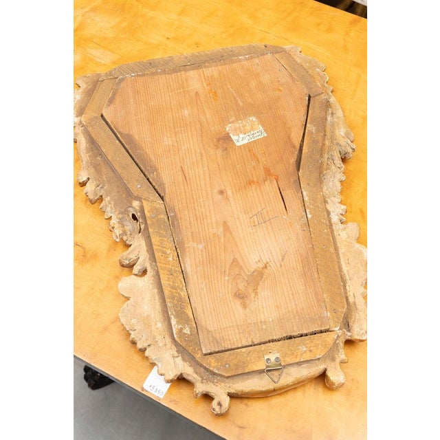 Rococo Small Italian Rococo-Style Gold Leaf Mirror For Sale - Image 3 of 6