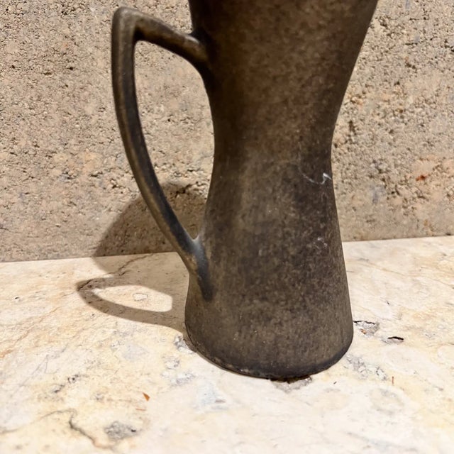 1970s Studio Art Pottery Sculptural Tall Mug Signed For Sale - Image 4 of 5