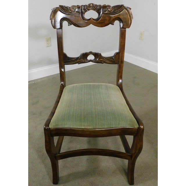 Davis Co. Victorian Style Set 4 Vintage Cherry Dining Chairs