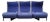 Mid Century Modern Blue Three Seat Veranda Sofa by Vico Magistretti for Cassina For Sale