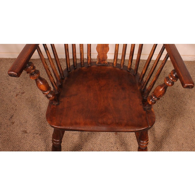 Early 19th Century Windsor Armchair in Ash and Elm For Sale - Image 12 of 13