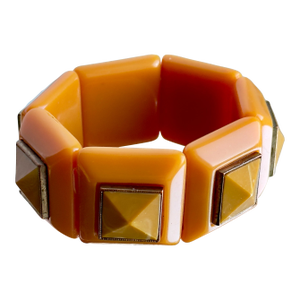 Vintage Mid-Century Modern Tangerine Stretch Bracelet, 1960s