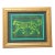 Tiger Minimalism Folk Art Pop Art Green Original Oil Painting by Cleo Plowden For Sale