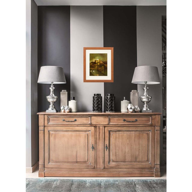 Abstract Chiaroscuro Landscape, Oil on Canvas Painting by Francois Gentilini, 1976 For Sale - Image 12 of 15