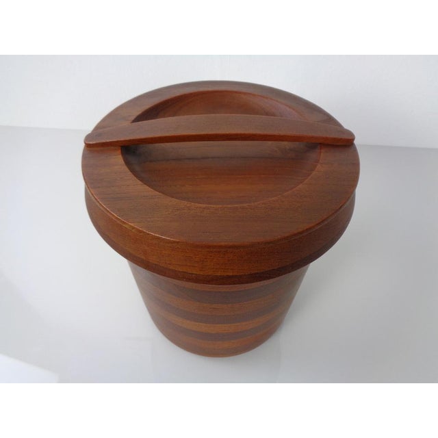 1960s Danish Teak Ice Bucket from Wiggers, 1960s For Sale - Image 5 of 16