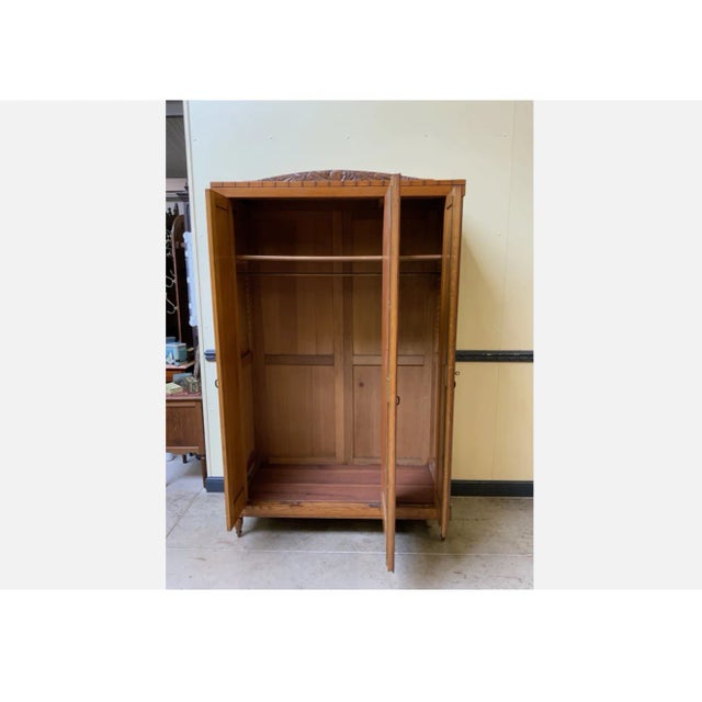 Vintage Wardrobe in Oak, 1935 For Sale - Image 3 of 9