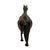 Vintage Mid-Century Indian Hand-Cast Brass Horse Figurine With Etched Verdigris Details For Sale - Image 4 of 5