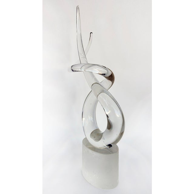 1980s Renato Anatra Italian Murano Glass Freeform Sculpture Abstract 1980s For Sale - Image 5 of 9