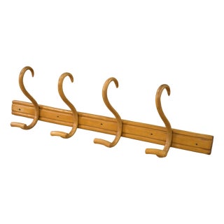 Bentwood Coat Rack with Four Hooks, 1930s For Sale