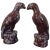 19th Century Chinese Porcelain Sang de Boeuf Oxblood Flambe Glazed Hawks Birds - A Pair For Sale - Image 11 of 11