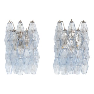 Glass Wall Light from Venini Poliedri, 1960s, Set of 2 For Sale