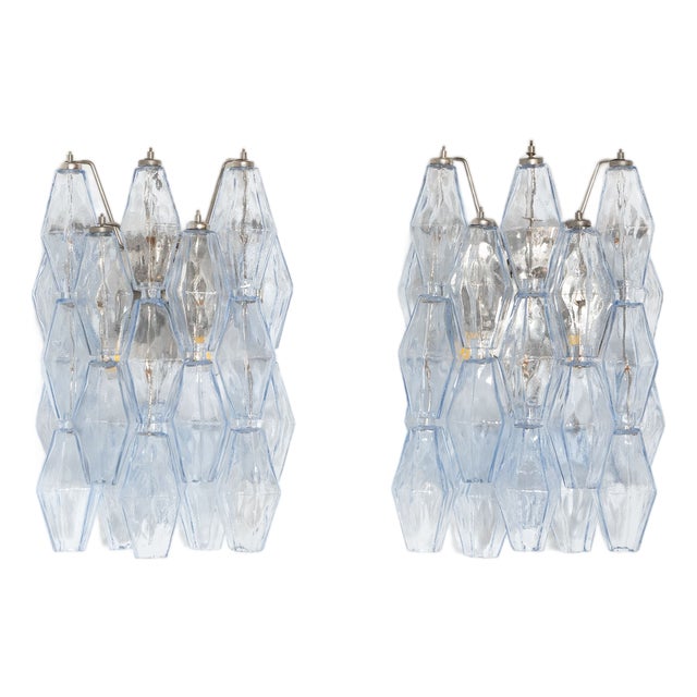 Glass Wall Light from Venini Poliedri, 1960s, Set of 2 For Sale