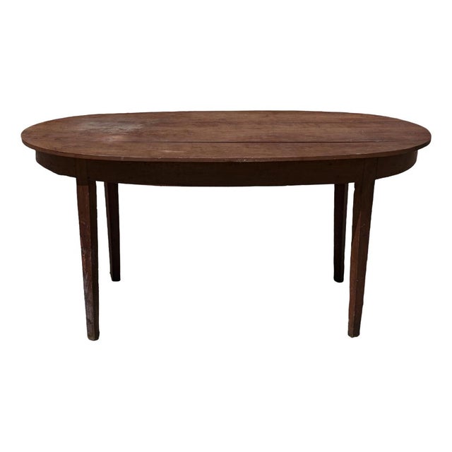 Early 19th Century Neoclassical Style Oval Side Table in Solid Cherry, Italy For Sale - Image 10 of 10