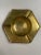 Vintage Hollywood Regency Hexagon Soild Brass Catchall/Ashtray, a Pair For Sale - Image 4 of 10