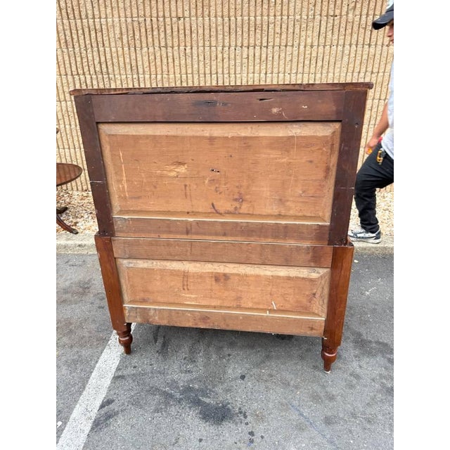 Antique Federal Style Chest of Drawers With Open Bookcase Hutch For Sale - Image 4 of 12