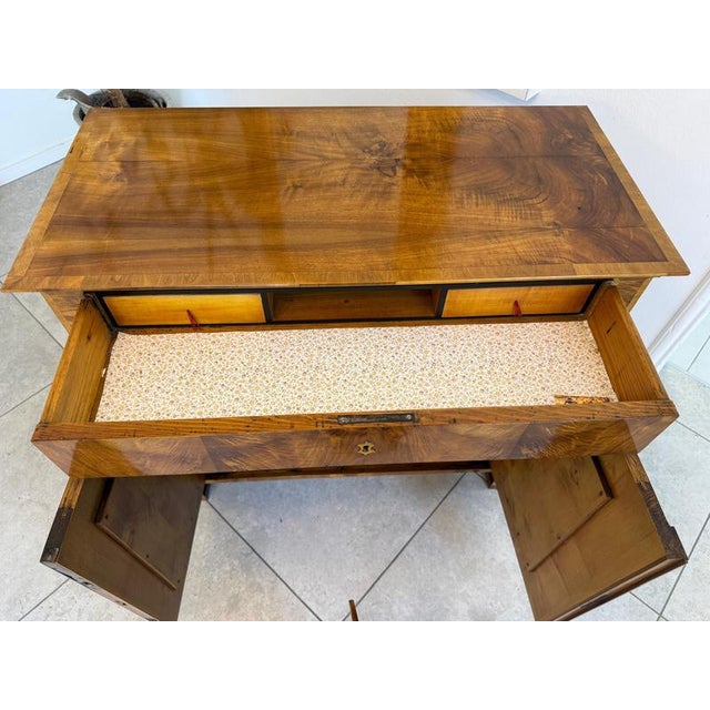 Biedermeier Trumeau in Walnut Veneer For Sale - Image 15 of 18