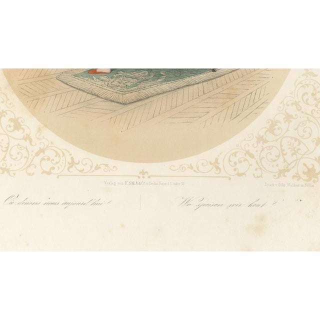 Bülow, Set of Three Erotic Boudoir Lithographs, 1850, Lithograph For Sale - Image 11 of 13