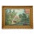 Mid 20th Century Vintage Oil Painting Impressionist City Garden. Signed, Framed. For Sale