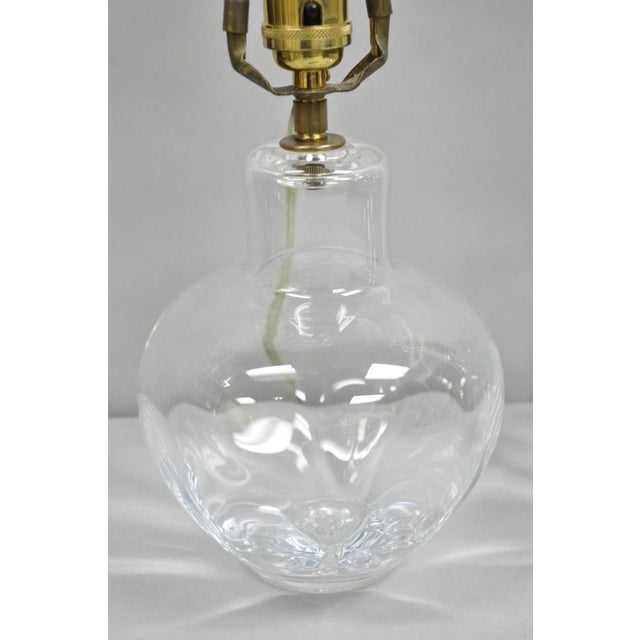 Simon Pearce Vintage Simon Pearce Shelburne Modern Handblown Glass Vase Small Table Lamp Pair For Sale - Image 4 of 11