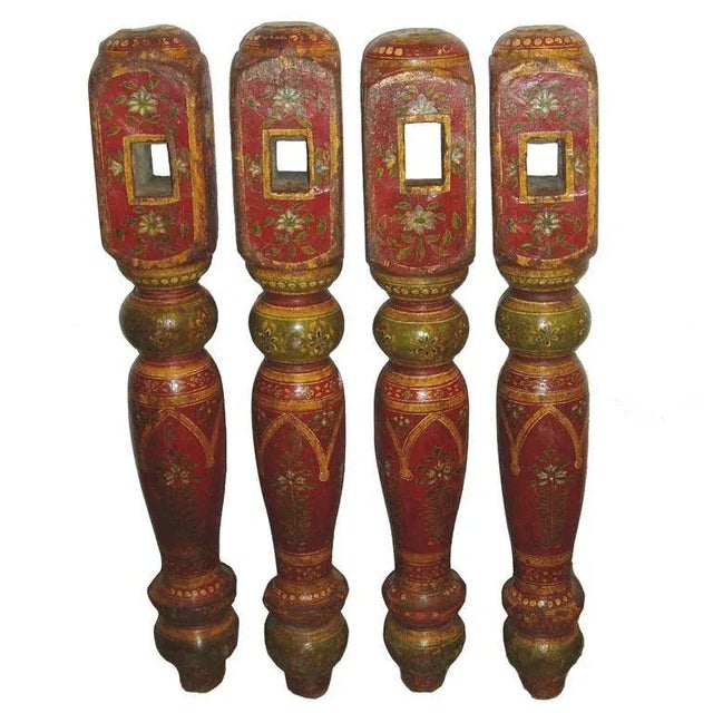 Mid 20th Century Set of Hand-Painted Table Legs For Sale - Image 5 of 5
