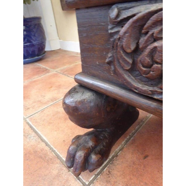 Large Antique Country Oak Stool, 1830 For Sale - Image 4 of 16