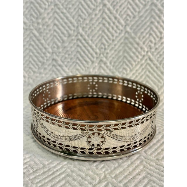 Silver Vintage Kirk Stieff Silver Plate Wine Coaster for the Smithsonian For Sale - Image 8 of 8