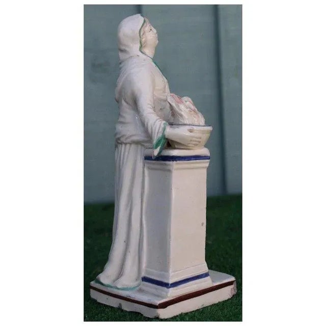 Early 19th Century Antique 18th Century English Georgian Pearlware Classical Staffordshire Figure of Medea at the Altar of Diana C. 1800 For Sale - Image 5 of 10
