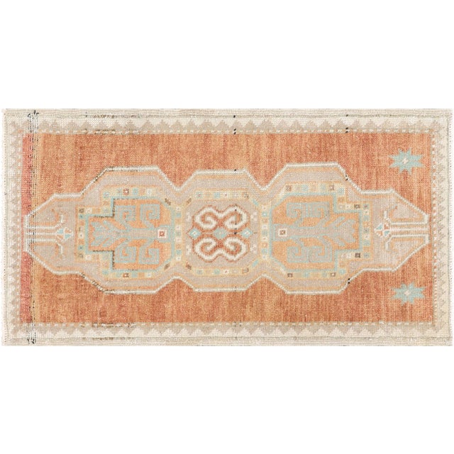 Experience the rich history and intricate craftsmanship of a vintage Turkish Oushak Yastic. Hand-woven with care, this...