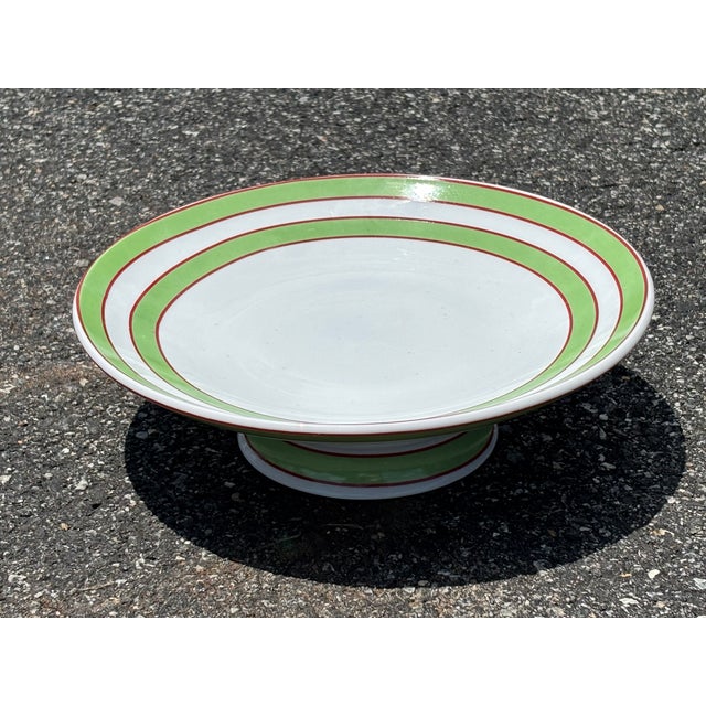 Mid 20th Century Mid-Century Modern English Market Pedestal Cake Plate / Platter For Sale - Image 10 of 10