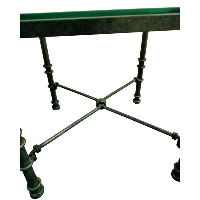 Army Green Elevate Your Living Space With the Timeless Artistry of These Diego Giacometti-Inspired Glass Top Tables 1970s For Sale - Image 8 of 12