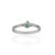 Not Yet Made - Made To Order Petite Natural Emerald & Diamond Promise Ring in 925 Sterling Silver, Size 8 For Sale - Image 5 of 12