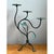 Vintage Floral Metal Candle Holder For Sale - Image 9 of 12
