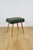 Forest Green High Stool in Green Olive Boucle Lamb For Sale - Image 8 of 8