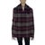 Burberry Dark Purple Plaid 100% Wool Scarf
