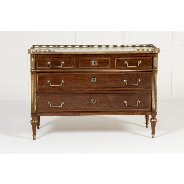 Antique French Mahogany Commode, 1700s For Sale - Image 11 of 11