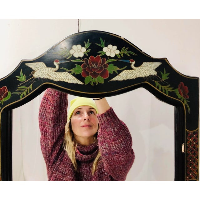 Mid 20th Century Vintage Chinoiserie Wall Mirror For Sale - Image 5 of 7