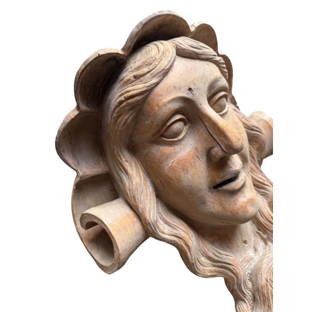 Brown Wood Carving God and Goddess of Wine Bacchus Dionysous Ariadne For Sale - Image 8 of 11