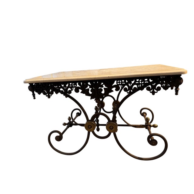 Mid 20th Century French Pastry Table with Marble Top For Sale - Image 18 of 18