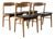 Danish Teak Dining Chairs with Shield Backrests, 1950s, Set of 4 For Sale