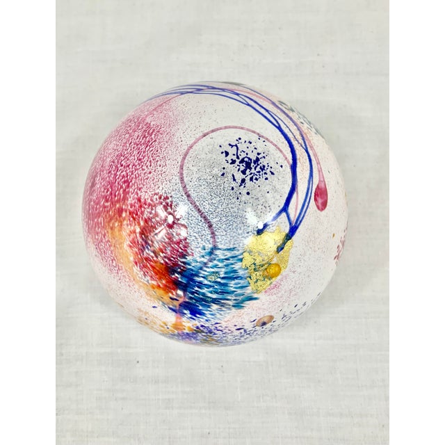 Contemporary Vintage Contemporary Art Glass Paper Weight For Sale - Image 3 of 7