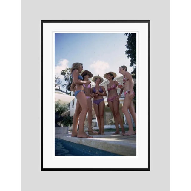Modern Bikini Society 1972 by Slim Aarons Framed C-Print For Sale - Image 3 of 3